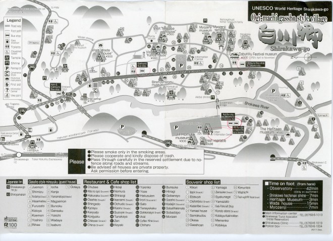 Shirakawago map